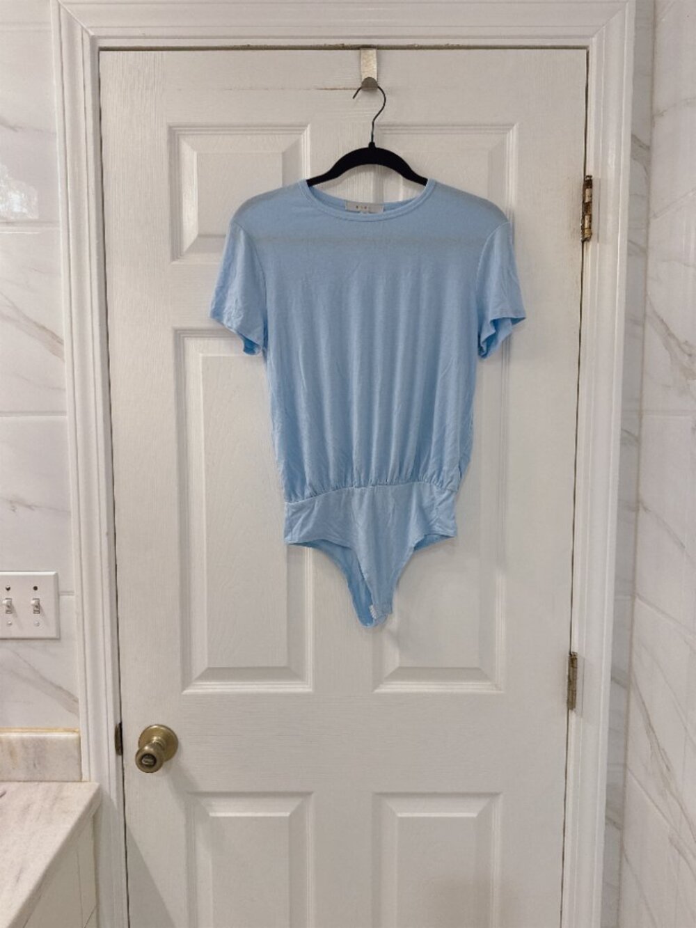 NWOT Gaze Light Blue Short-Sleeve Bodysuit